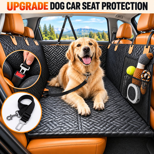 Hard-Bottom Dog Car Seat Extender & Waterproof Back Seat Cover